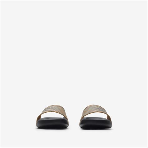 burberry pool slides|Check Dive Slides in Sand .